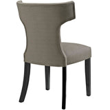 Curve Dining Side Chair Fabric Set of 2 Granite EEI-2741-GRA-SET