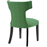 Curve Dining Side Chair Fabric Set of 2 Kelly Green EEI-2741-GRN-SET