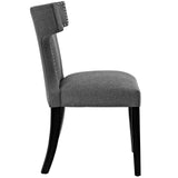 Curve Dining Side Chair Fabric Set of 2 Gray EEI-2741-GRY-SET