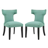 Curve Dining Side Chair Fabric Set of 2 Laguna EEI-2741-LAG-SET