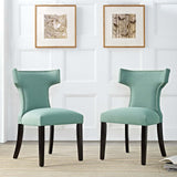 Curve Dining Side Chair Fabric Set of 2 Laguna EEI-2741-LAG-SET