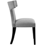 Curve Dining Side Chair Fabric Set of 2 Light Gray EEI-2741-LGR-SET