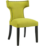 Curve Dining Side Chair Fabric Set of 2 Wheatgrass EEI-2741-WHE-SET