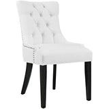 Regent Dining Side Chair Vinyl Set of 2 White EEI-2742-WHI-SET