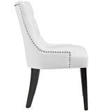 Regent Dining Side Chair Vinyl Set of 2 White EEI-2742-WHI-SET