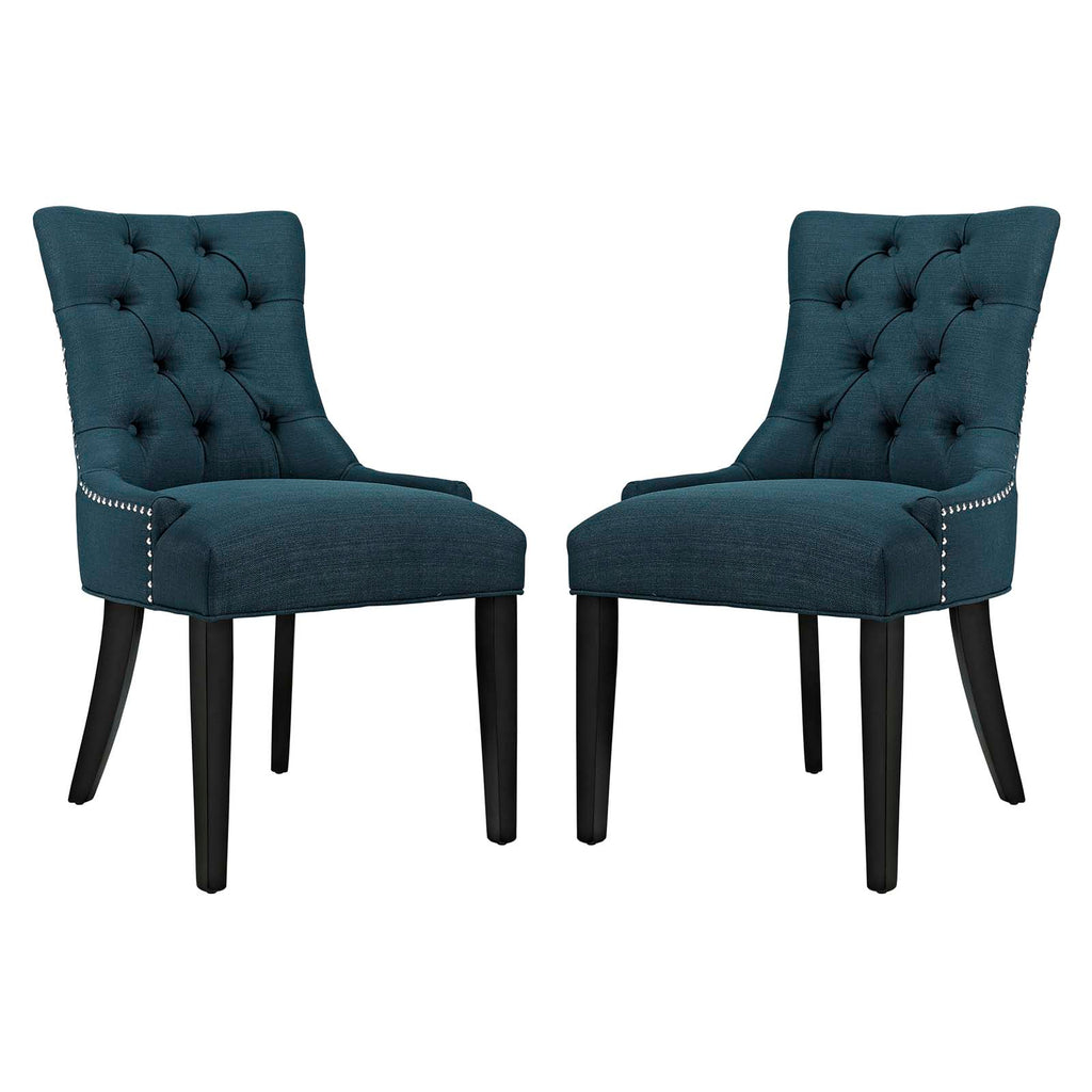 Regent Dining Side Chair Fabric Set of 2 Azure EEI-2743-AZU-SET