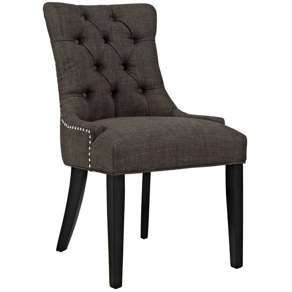 Regent Dining Side Chair Fabric Set of 2 Brown EEI-2743-BRN-SET
