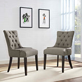 Regent Dining Side Chair Fabric Set of 2 Granite EEI-2743-GRA-SET