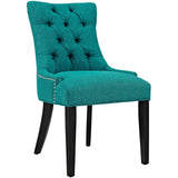 Regent Dining Side Chair Fabric Set of 2 Teal EEI-2743-TEA-SET