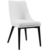 Viscount Dining Side Chair Vinyl Set of 2 White EEI-2744-WHI-SET