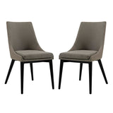 viscount Dining Side Chair Fabric Set of 2 Granite EEI-2745-GRA-SET