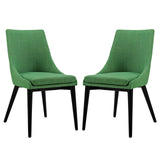 viscount Dining Side Chair Fabric Set of 2 Kelly Green EEI-2745-GRN-SET