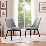 viscount Dining Side Chair Fabric Set of 2 Light Gray EEI-2745-LGR-SET