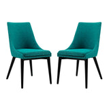 viscount Dining Side Chair Fabric Set of 2 Teal EEI-2745-TEA-SET