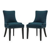 Marquis Dining Side Chair Fabric Set of 2 Azure EEI-2746-AZU-SET