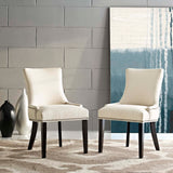 Marquis Dining Side Chair Fabric Set of 2 Beige EEI-2746-BEI-SET
