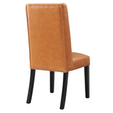 Modway Furniture Baron Dining Chair Vinyl Set of 2 0423 Tan EEI-2747-TAN-SET