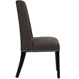 Baron Dining Chair Fabric Set of 2 Brown EEI-2748-BRN-SET
