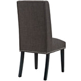 Baron Dining Chair Fabric Set of 2 Brown EEI-2748-BRN-SET