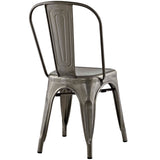 Promenade Dining Side Chair Set of 2 Gunmetal EEI-2749-GME-SET