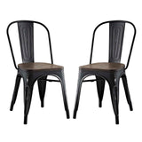 Promenade Dining Side Chair Set of 2 Black EEI-2751-BLK-SET
