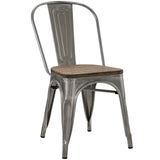 Promenade Dining Side Chair Set of 2 GunMetal EEI-2751-GME-SET