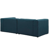 Mingle 2 Piece Upholstered Fabric Sectional Sofa Set Blue EEI-2825-BLU