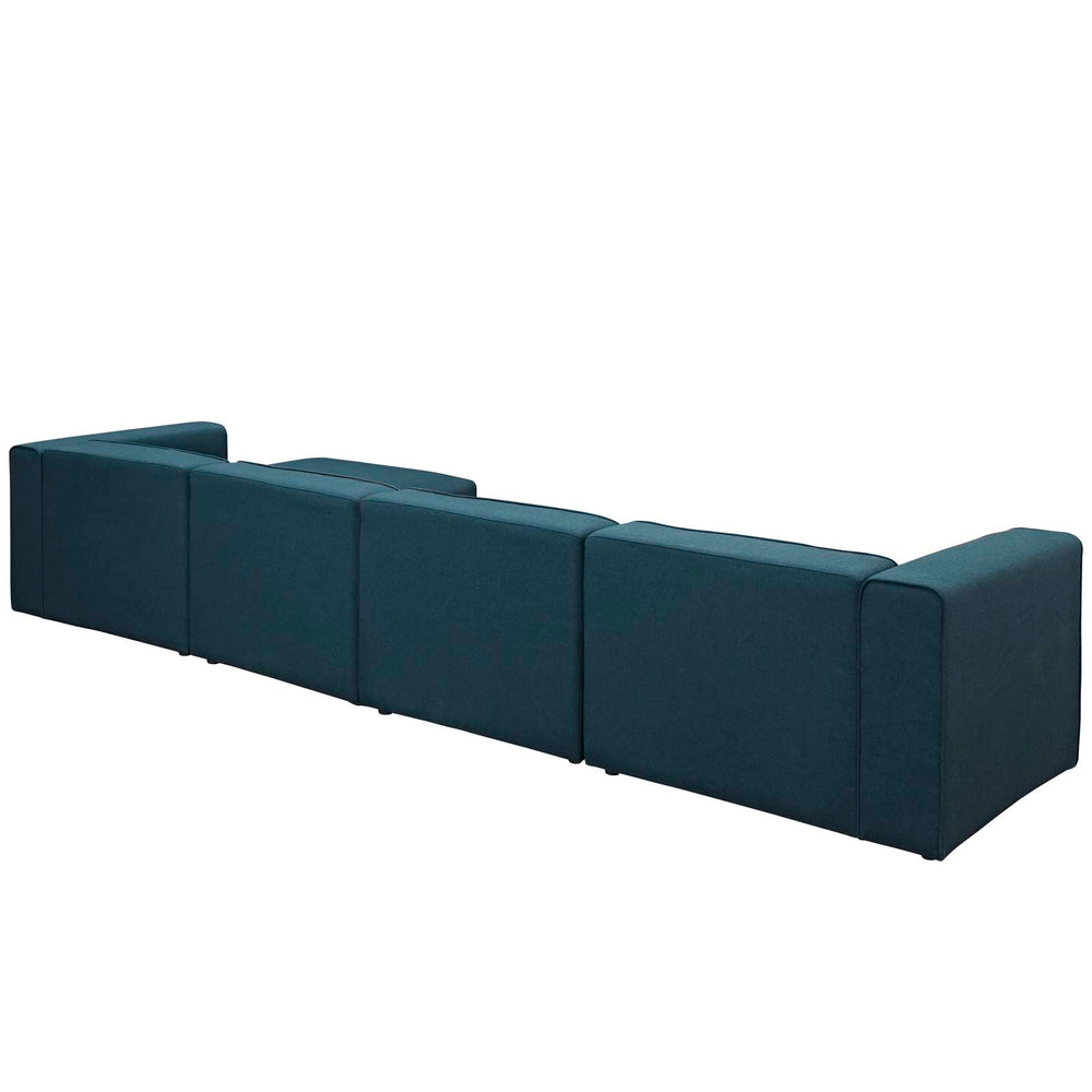 Mingle 5 Piece Upholstered Fabric Sectional Sofa Set Blue EEI-2833-BLU
