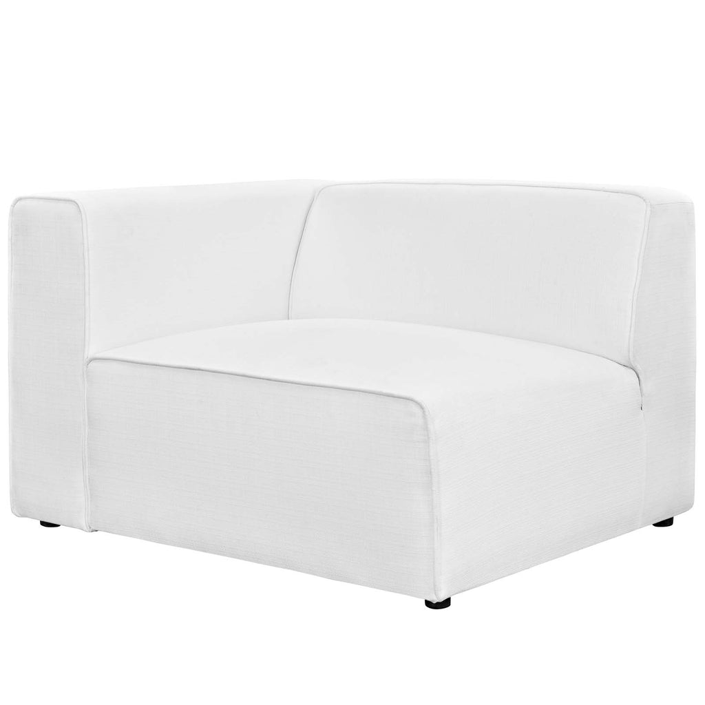 Mingle 5 Piece Upholstered Fabric Sectional Sofa Set White EEI-2835-WHI