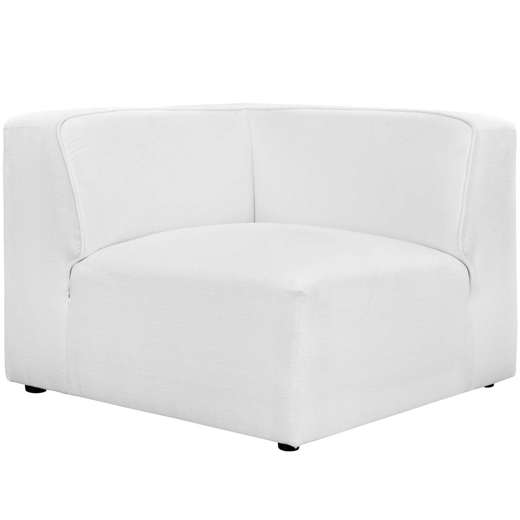 Mingle 5 Piece Upholstered Fabric Sectional Sofa Set White EEI-2835-WHI