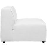 Mingle 7 Piece Upholstered Fabric Sectional Sofa Set White EEI-2841-WHI