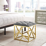 Intersperse Ottoman Gold Gray EEI-2845-GLD-GRY