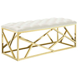 Intersperse Bench Gold Ivory EEI-2847-GLD-IVO