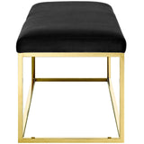 Anticipate Fabric Bench Gold Black EEI-2851-GLD-BLK