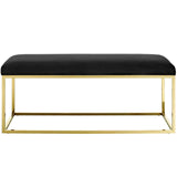 Anticipate Fabric Bench Gold Black EEI-2851-GLD-BLK