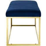 Anticipate Fabric Bench Gold Navy EEI-2851-GLD-NAV