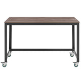 Vivify Computer Office Desk Gray Walnut EEI-2852-GRY-WAL