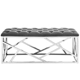 Intersperse Bench Silver Gray EEI-2867-SLV-GRY
