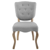 Modway Furniture Array Vintage French Upholstered Dining Side Chair 0423 Light Gray EEI-2878-LGR