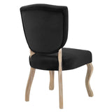 Array Vintage French Performance Velvet Dining Side Chair Black EEI-2880-BLK