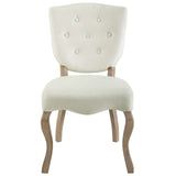 Array Vintage French Performance Velvet Dining Side Chair Ivory EEI-2880-IVO