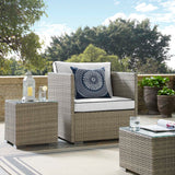 Modway Furniture Repose Outdoor Patio Armchair Light Gray White 32 x 30 x 34