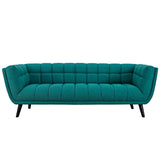 Bestow 3 Piece Upholstered Fabric Sofa and Armchair Set Teal EEI-2977-TEA-SET