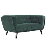 Bestow 2 Piece Performance Velvet Sofa and Loveseat Set Green EEI-2979-GRN-SET