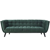 Bestow 2 Piece Performance Velvet Sofa and Loveseat Set Green EEI-2979-GRN-SET