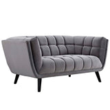 Bestow 2 Piece Performance Velvet Sofa and Loveseat Set Gray EEI-2979-GRY-SET