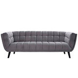 Bestow 2 Piece Performance Velvet Sofa and Loveseat Set Gray EEI-2979-GRY-SET