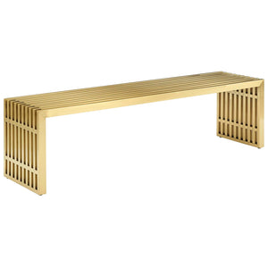 Gridiron Large Stainless Steel Bench Gold EEI-3000-GLD