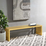 Gridiron Large Stainless Steel Bench Gold EEI-3000-GLD