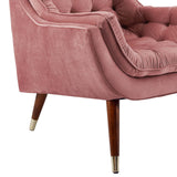Suggest Button Tufted Performance Velvet Lounge Chair Dusty Rose EEI-3001-DUS